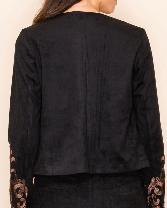 Voc Jacket with Embroidered Design