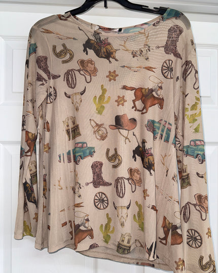 OG Long Sleeve Mesh Rodeo Taupe