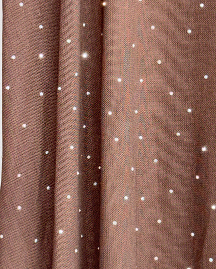 OG Hot Fix Mesh with Crystals Brown