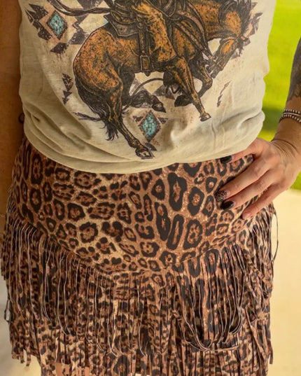 SK Leopard skirt and shorts in 1 style