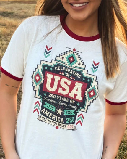 SK One Nation Ringer tee