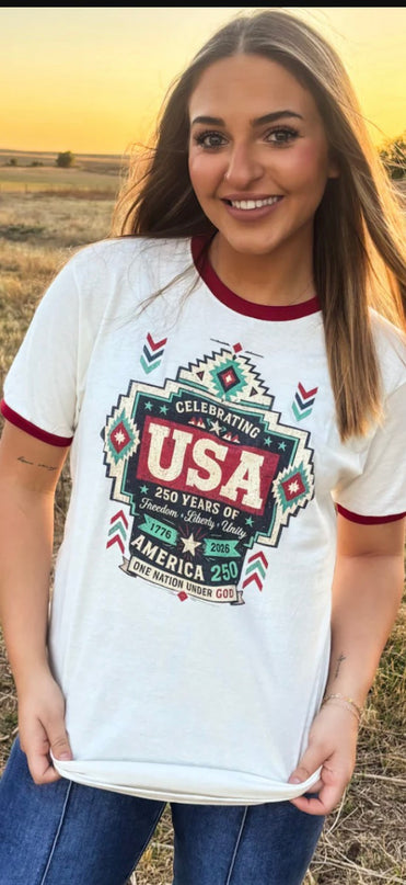 SK One Nation Ringer tee