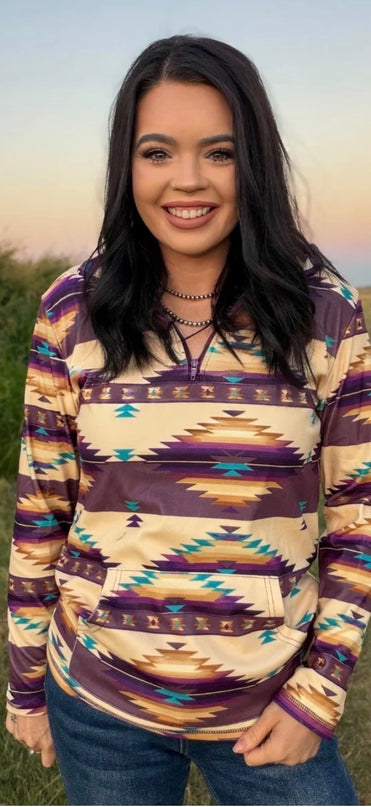 SK Pullover Desert Dusk Aztec