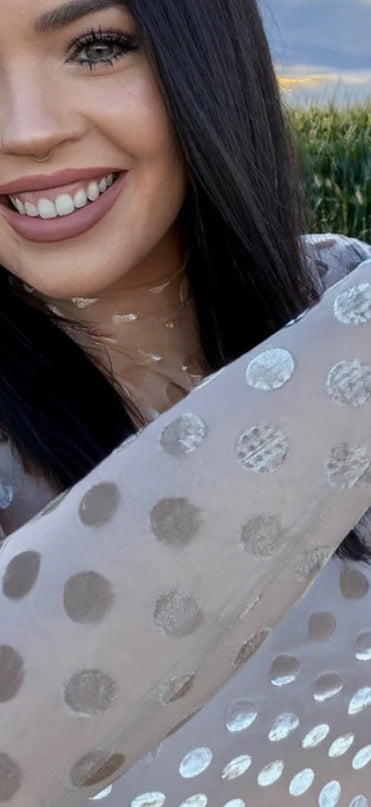 SK Mesh Velvet Dot Mocha