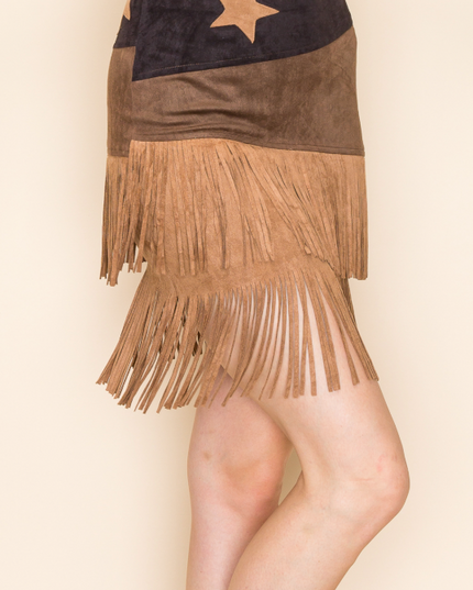 3-Tone Star Fringe Skirt