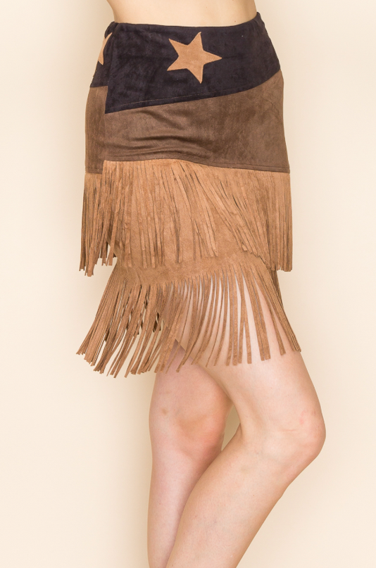 3-Tone Star Fringe Skirt