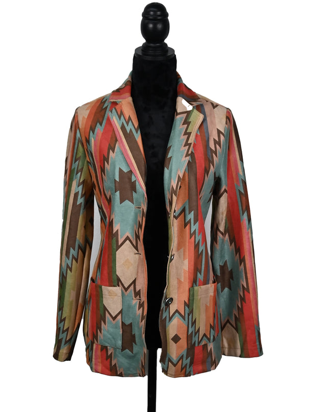 Aztec Print Blazer Jacket