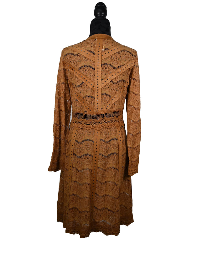 Tan Arm Fringe Cardigan