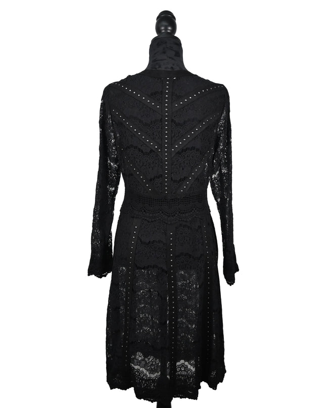 Black Lace and stud Cardigan