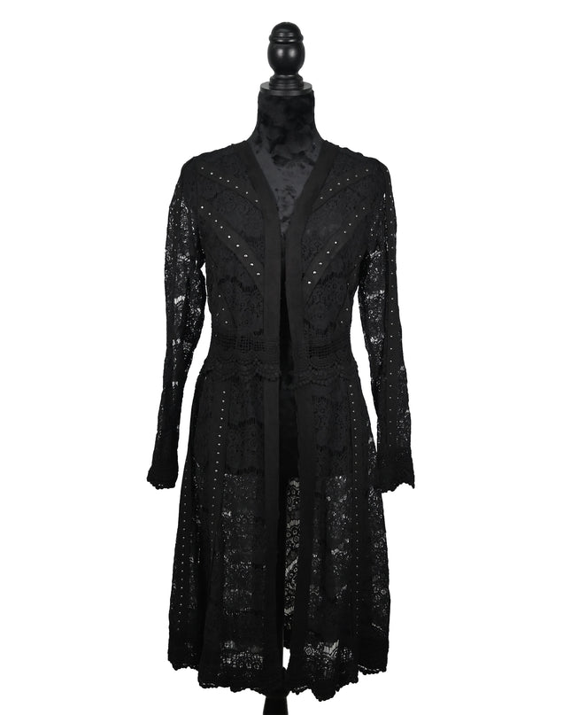 Black Lace and stud Cardigan
