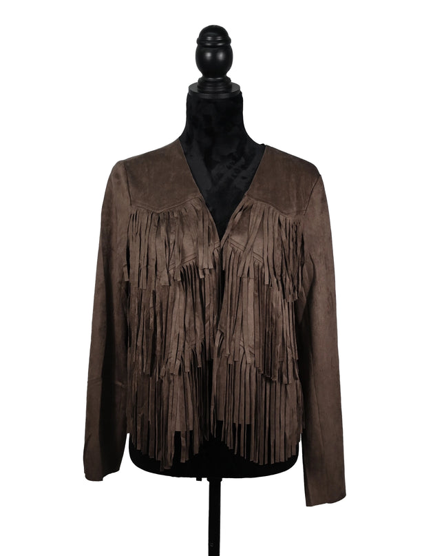 Brown Suede Fringe Jacket