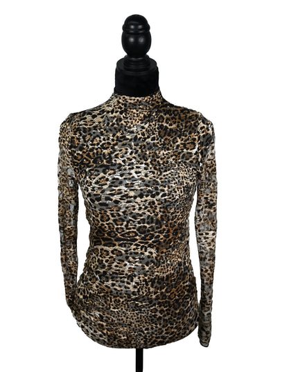 Golden Cheetah Mesh Button Back