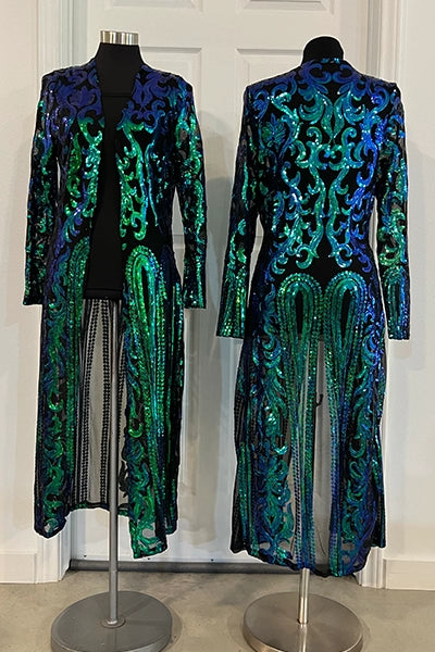 Peacock Sequin Kimono