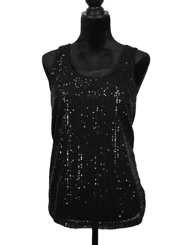 Black Sequin Glam Tank