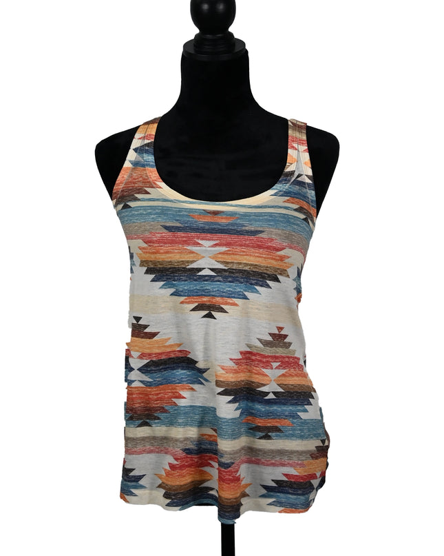 Southwest Aztec Print Racerback Tank