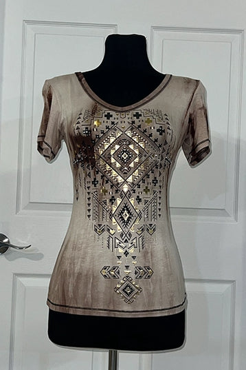 Aztec Tie Dye Tribal T-Shirt