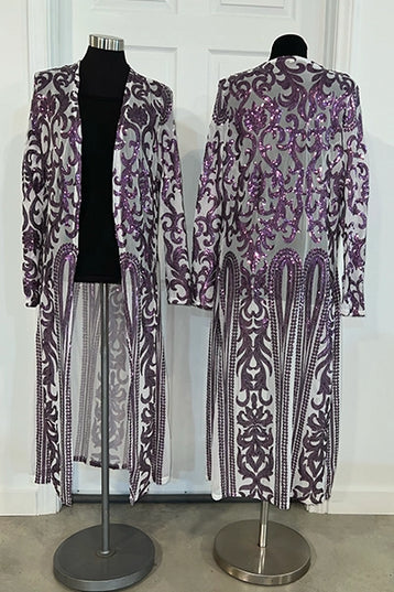 Purple Reign Sequin Kimono