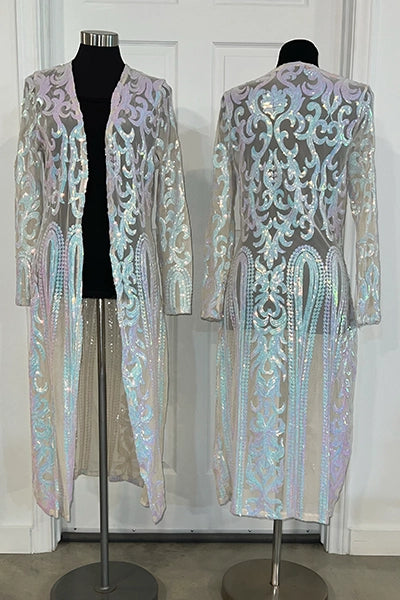 PearIridescent Rodeo Sequin Kimono