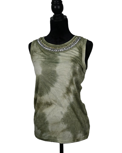 Green Crystal Tie-Dye Tank