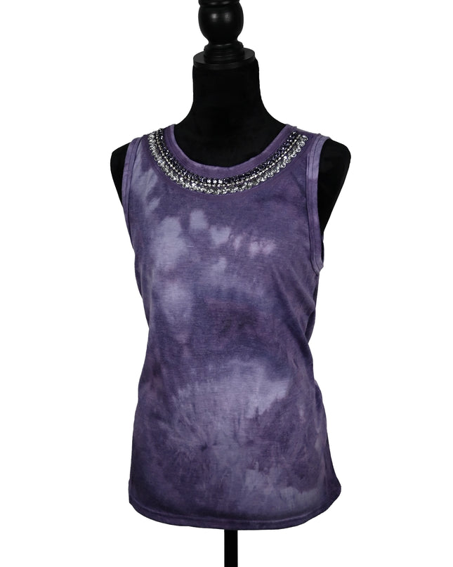 Purple Crystal Tie-Dye Tank