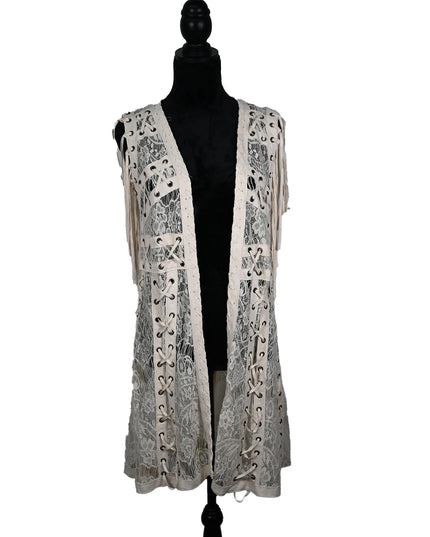 Lace-on-Lace Creamstone Vest