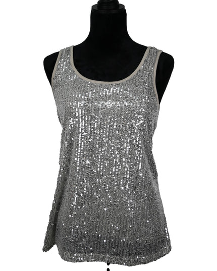 Silver Sequin Sparkle Tank