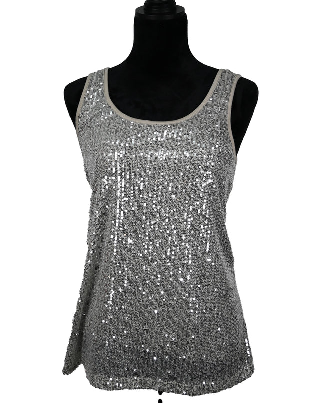 Silver Sequin Sparkle Tank