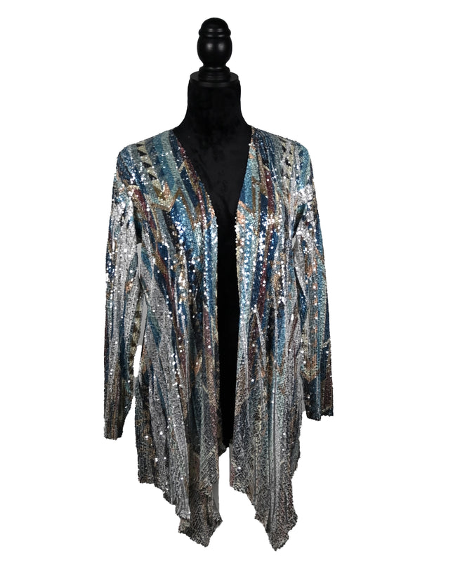 Multi Color Sequin Cardigan