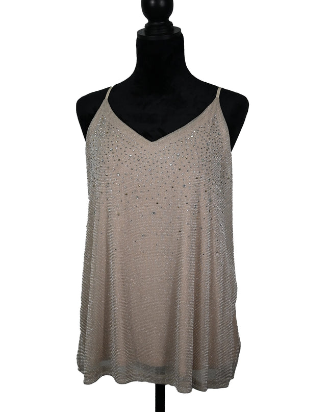 Scatter Crystal Beige Tank (Lined)