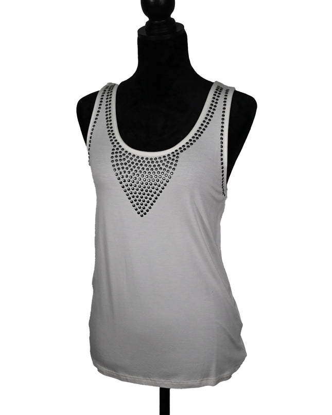 Stone White Stud Tank