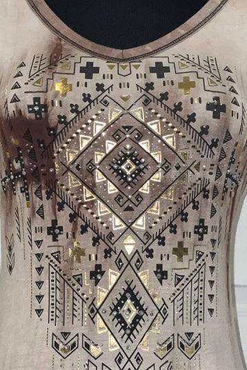 Aztec Tie Dye Tribal T-Shirt