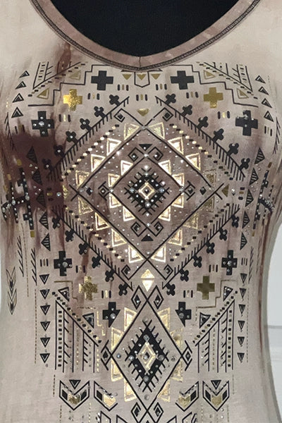 Aztec Tie Dye Tribal T-Shirt