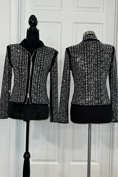 Glitter Glam Zip-Up Jacket