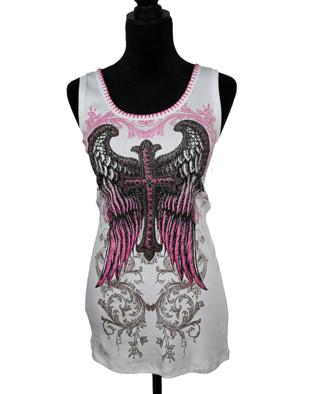 White Angel Wing Tank
