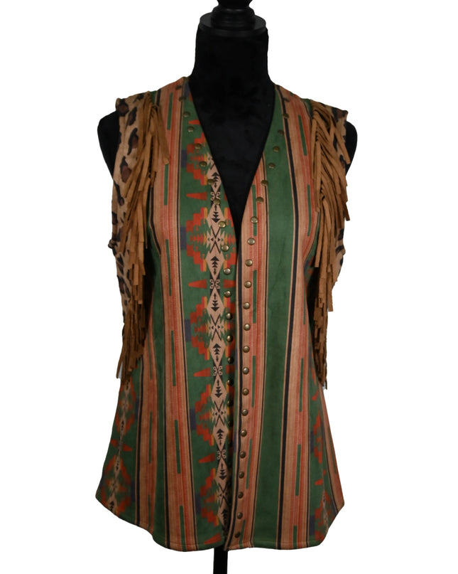Serape Vest with Side Fringe