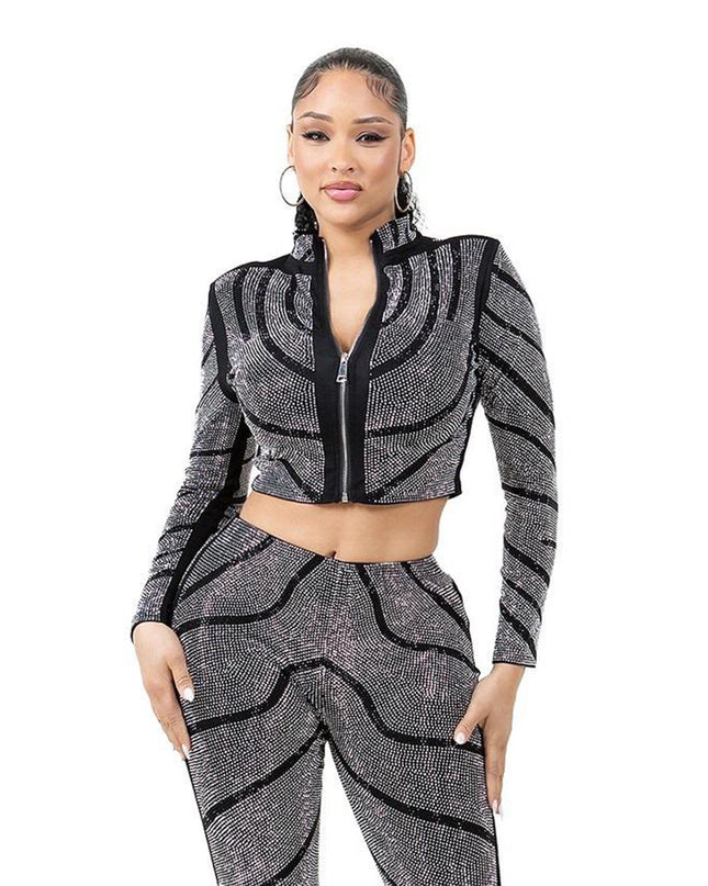 Silver Zebra Sequin Jacket