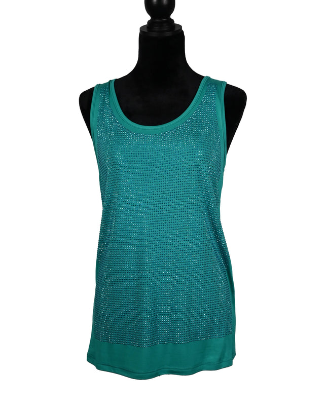 Teal Hotfix Sparkle Tank
