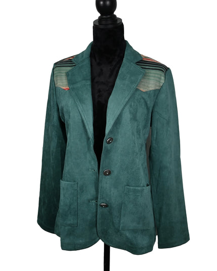 Teal Pocket Jacket with Texas Star Buttons