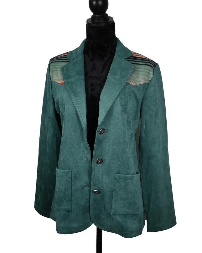 Teal Pocket Jacket with Texas Star Buttons