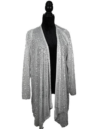 Silver Sequin Cardigan