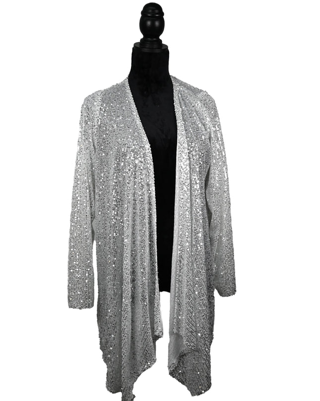 Silver Sequin Cardigan